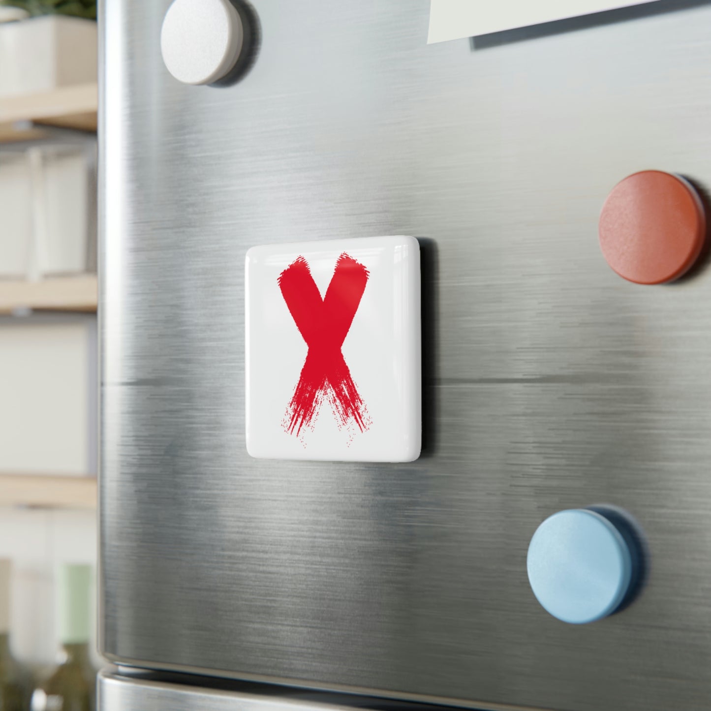 "Cancel Kouture" X Porcelain Magnet, Square