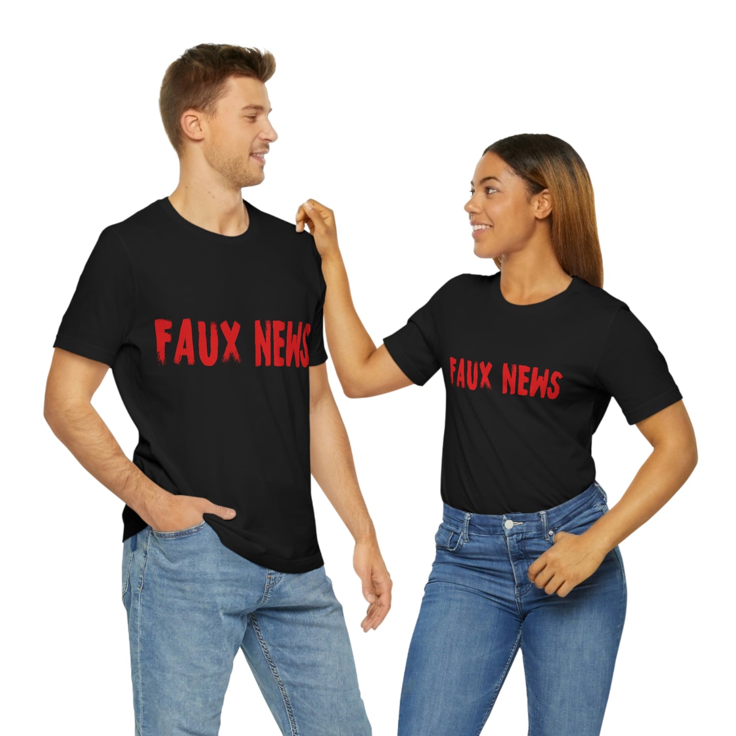 "Faux News" Unisex Short Sleeve Tee