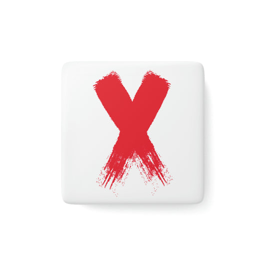 "Cancel Kouture" X Porcelain Magnet, Square