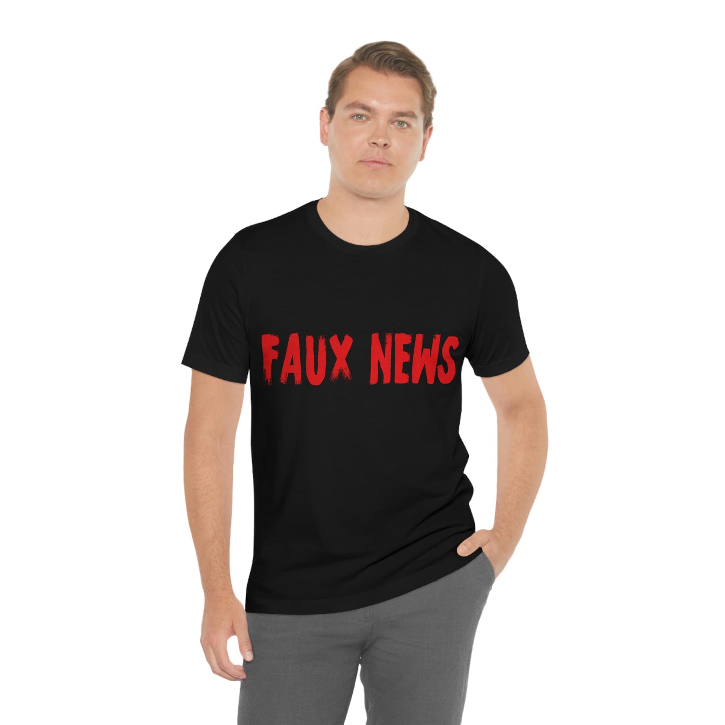 "Faux News" Unisex Short Sleeve Tee